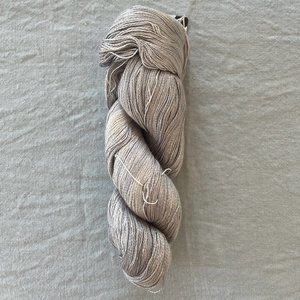 NWT Handmaiden Fine Yarn SeaCell Silk Yarn, Hand-Dyed Silver
